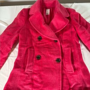 Women's Pink Double-Breasted Coat